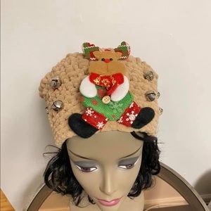 Brand new Christmas hat with bells handmade